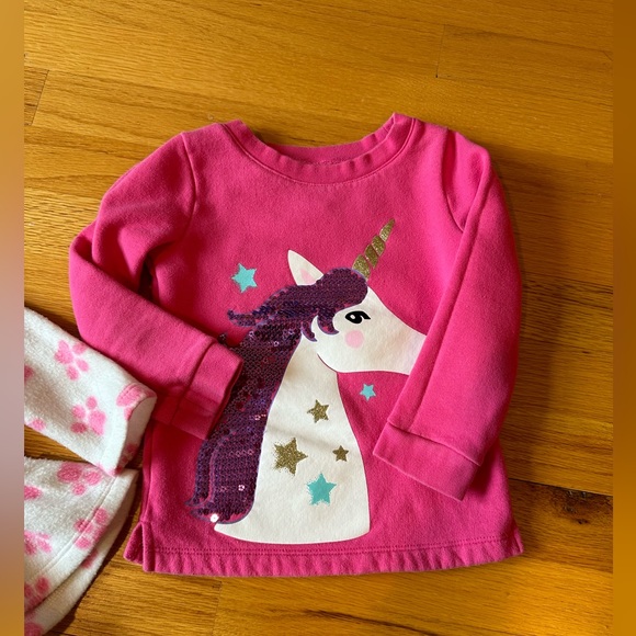 Lot of 2 Toddler Girls Sweater size 2T Carters Unicorn NickelodeonPaw Patrol - Picture 2 of 13